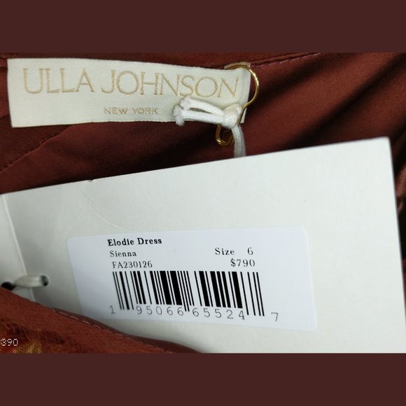 Ulla Johnson - Elodie Velvet Devore Midi-Dress - Size 6 - Picture 7 of 7